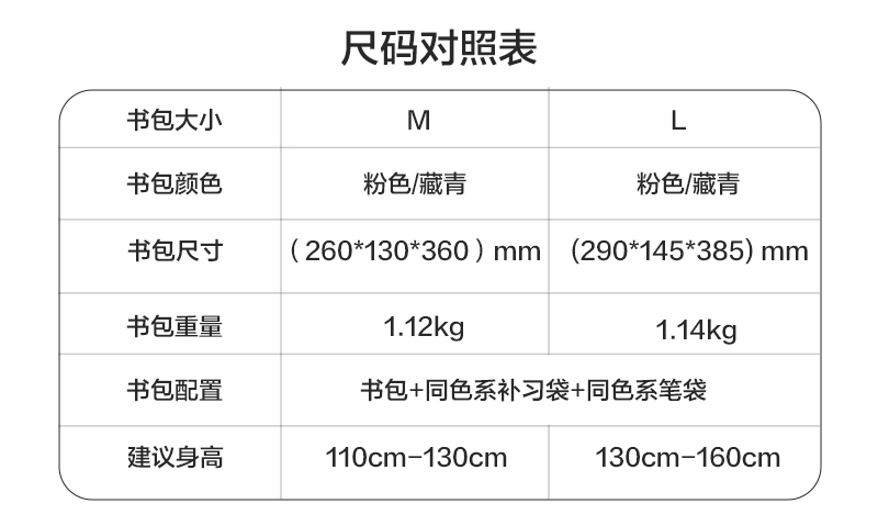 纵横BB183学院系列小学生简约时尚书包(L-藏青)(个)