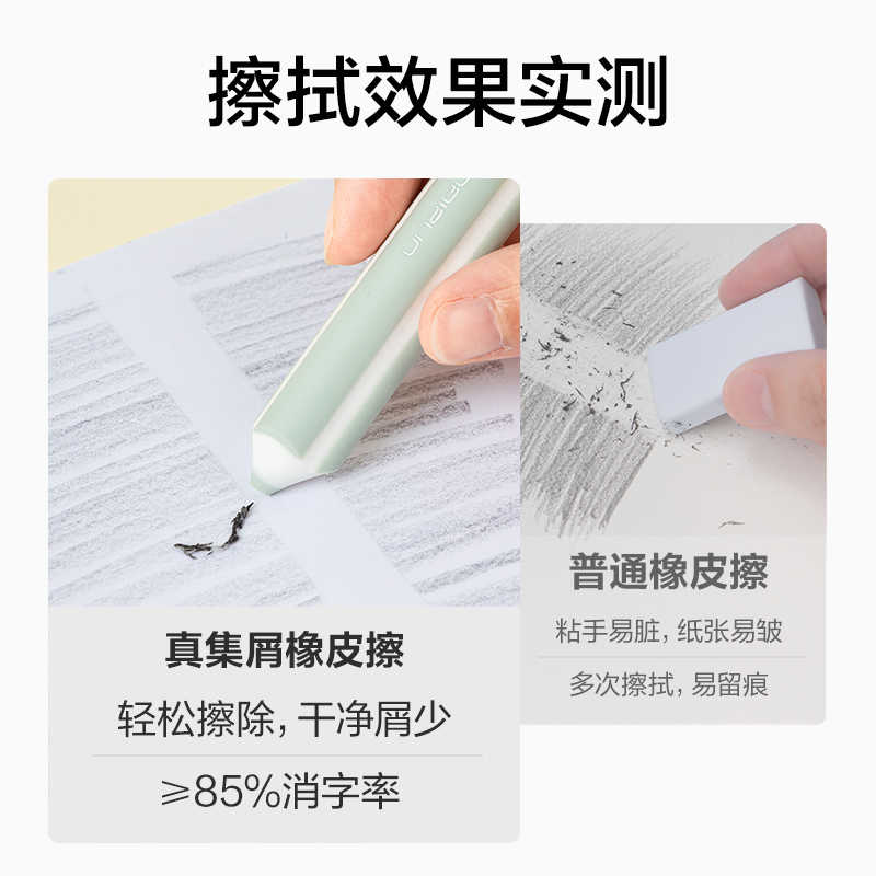 纵横NS038-1纽赛5色笔形橡皮擦(混)(盒)