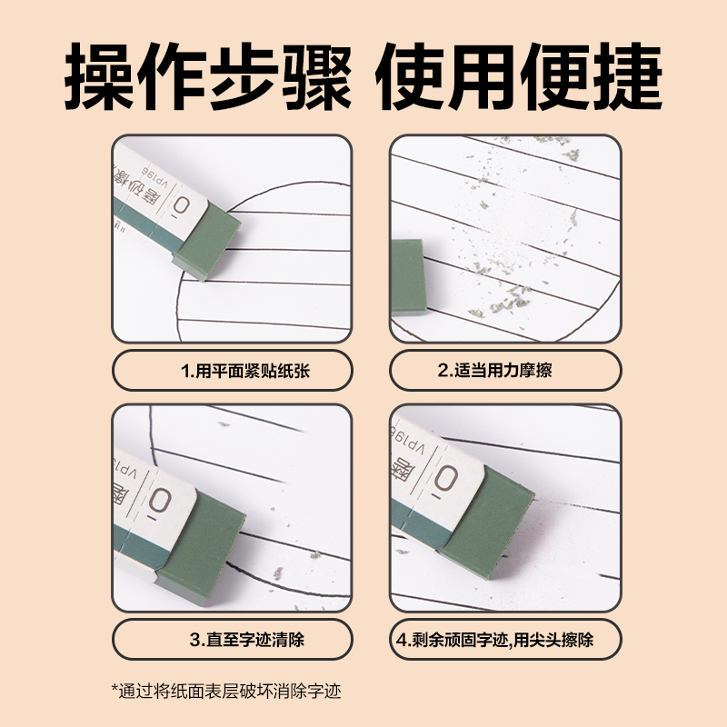 纵横VP476五支装磨砂橡皮擦(全砂)(混)(盒)