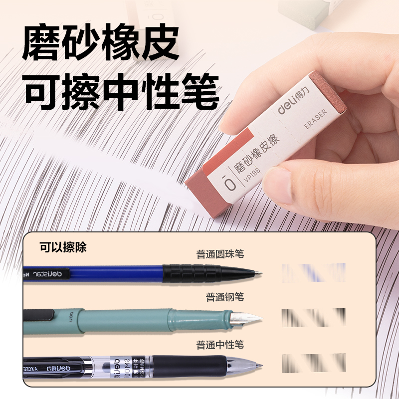 纵横VP476五支装磨砂橡皮擦(全砂)(混)(盒)