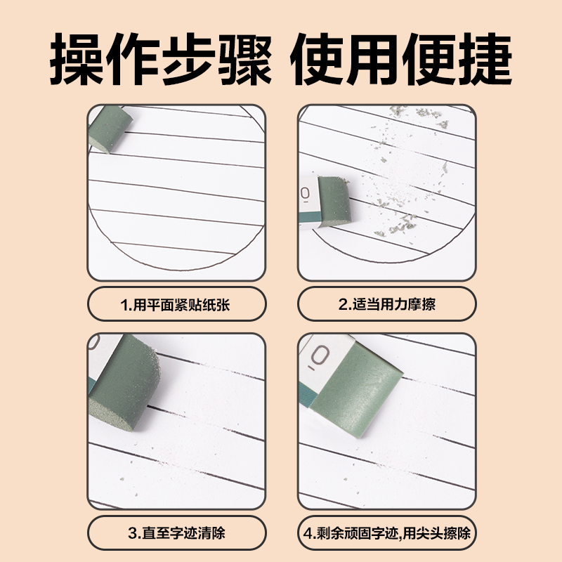 纵横VP475五支装磨砂橡皮擦(半砂)(混)(盒)