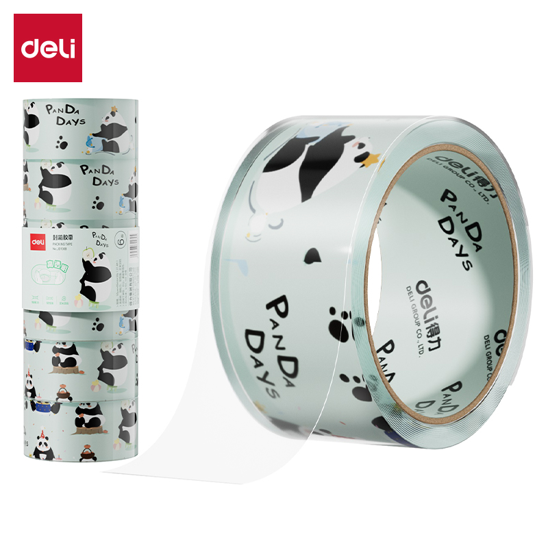 纵横JD100B熊猫封箱胶带45mm*30y*50μm(高透)(6卷/筒)