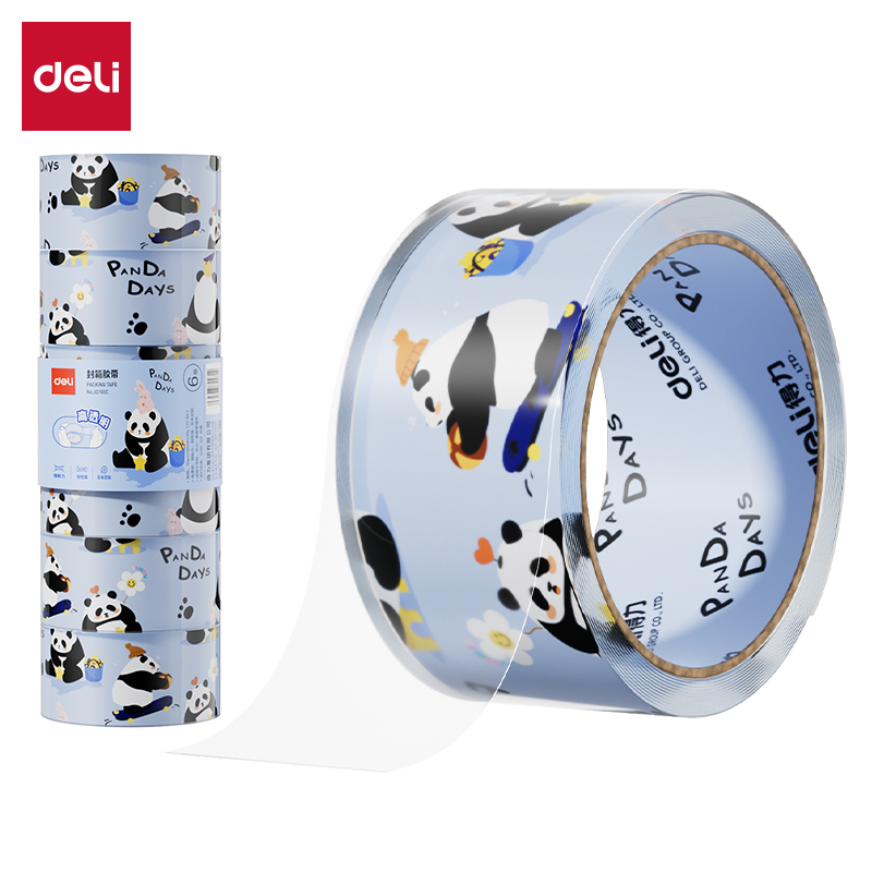 纵横JD100C熊猫封箱胶带45mm*30y*50μm(高透)(6卷/筒)