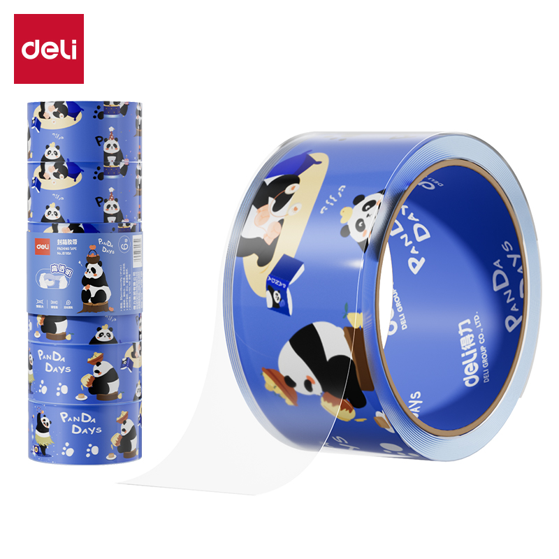 纵横JD100A熊猫封箱胶带45mm*30y*50μm(高透)(6卷/筒)