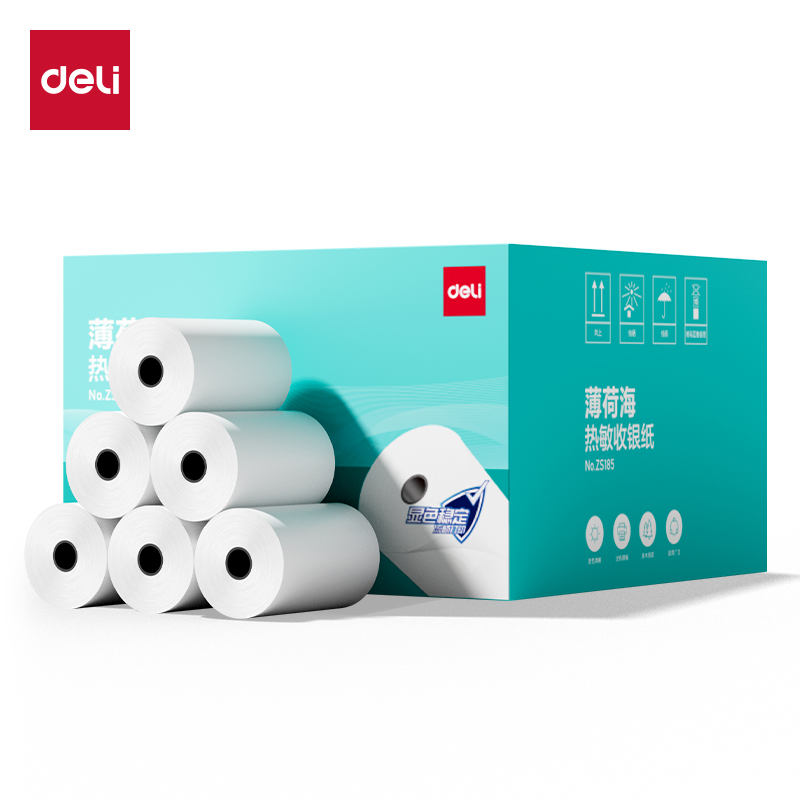 纵横ZS185薄荷海热敏收银纸80*50型17.5米/卷(混)(50卷/箱)
