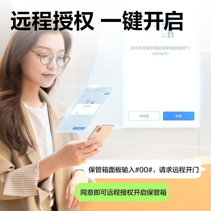 纵横AE66-ZMW指纹密码(WiFi)保管箱H600(白色)(台)