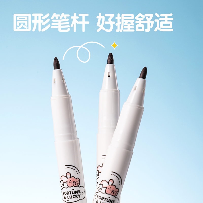 纵横SN801三顾喵庐双头勾线笔(黑)(支)