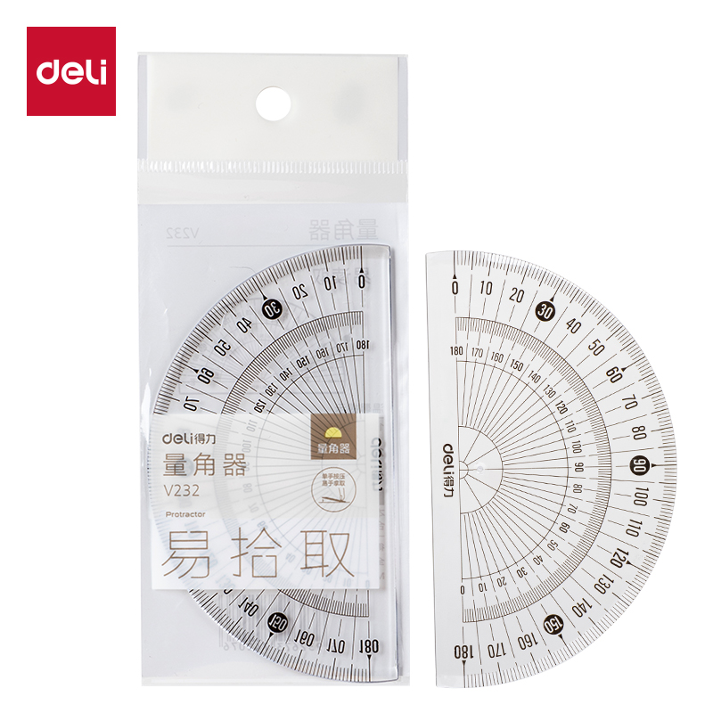 纵横V232量角器(透明)(把)