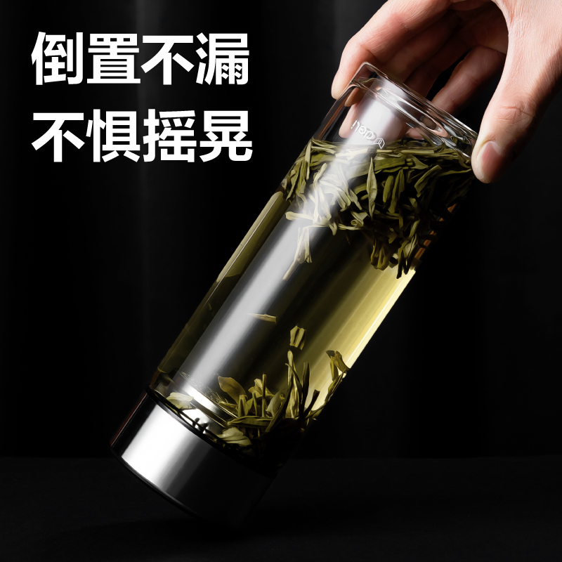 纵横LL511单层玻璃杯550mL(黑色)(直杯)(个)