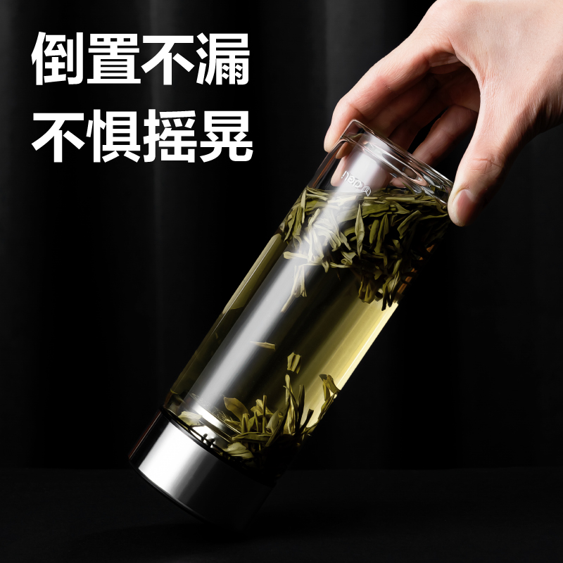 纵横LL510单层玻璃杯450mL(黑色)(直杯)(个)