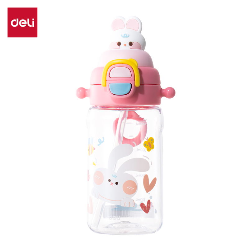 纵横LL317小兔吸吸杯(弹盖双饮)(500mL)(配杯带)(粉色)(1个/盒)