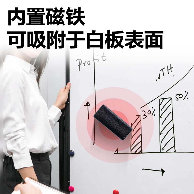 纵横7838Pro磁性白板擦147*61*46mm(灰)(只)