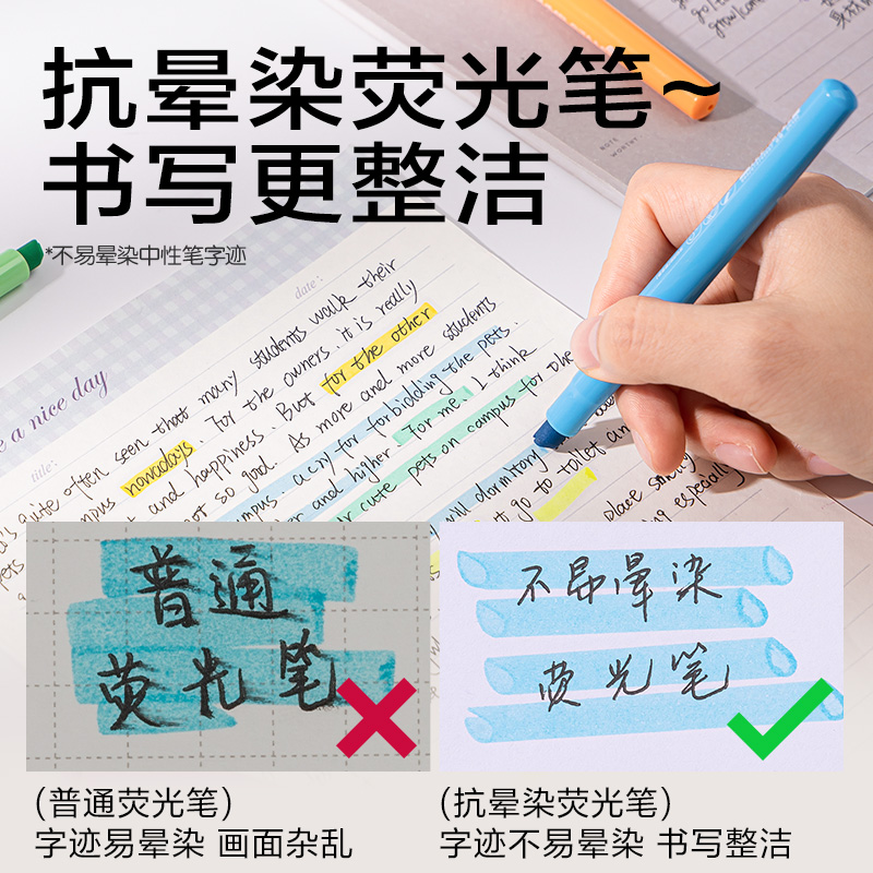 纵横SK450印印酱抗晕染荧光笔缤纷色系(混)(6支/盒)