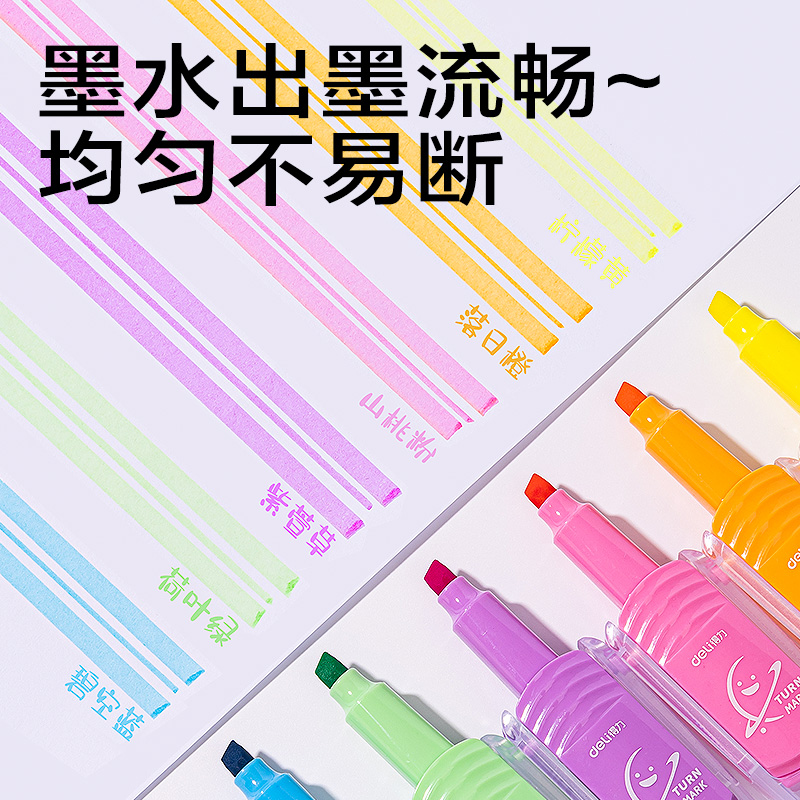 纵横SK409翻转次元抗晕染荧光笔缤纷色系(混)(6支/盒))