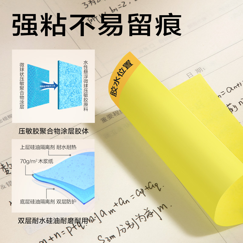 纵横BT350纯优荧光记事贴76mm*51mm80张(混)(袋)