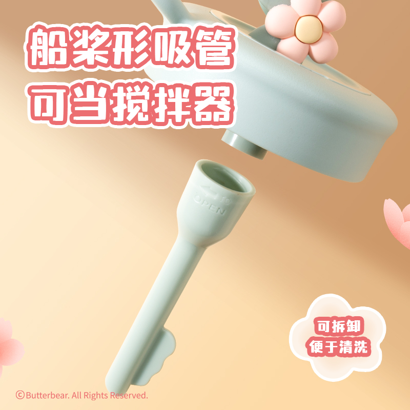 纽赛NS860-B黄油小熊冷水杯500mL(抹茶绿)(个)