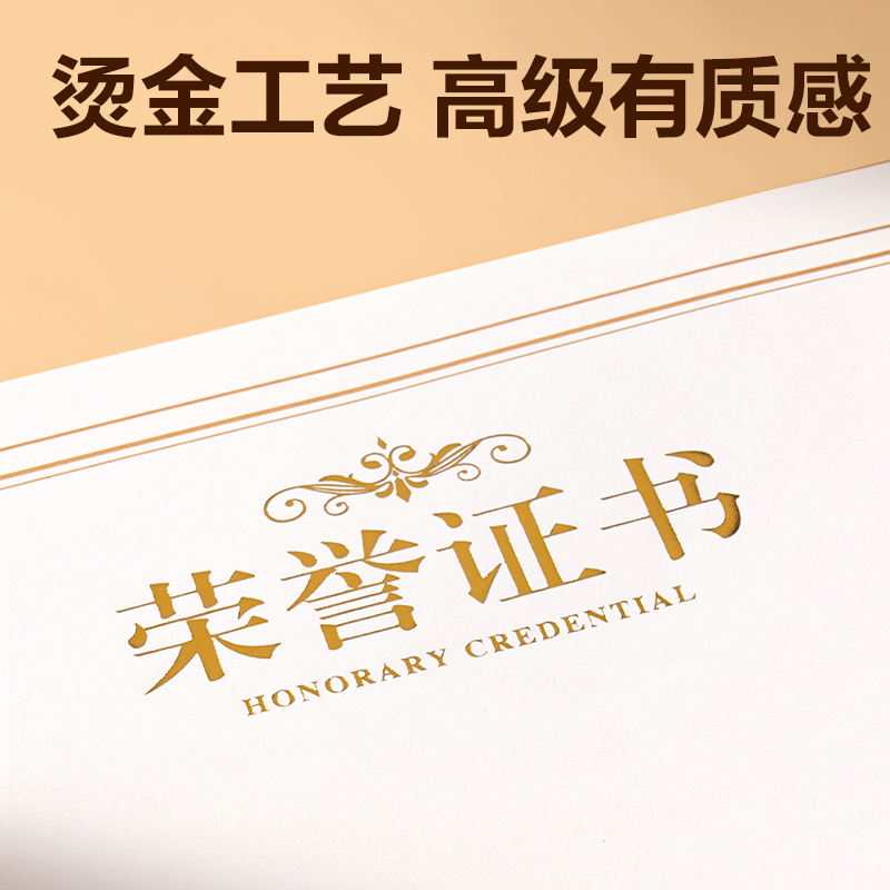 纵横BR800荣誉证书A4横式内芯（米白）(50张/包)