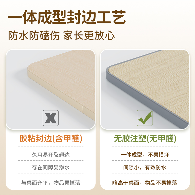 纵横KF502-S课桌椅(灰边木纹)(套)