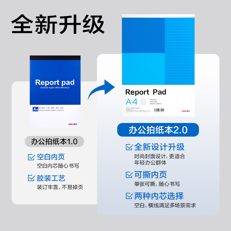 纵横7711办公拍纸本-A4 70张(横线)(本)
