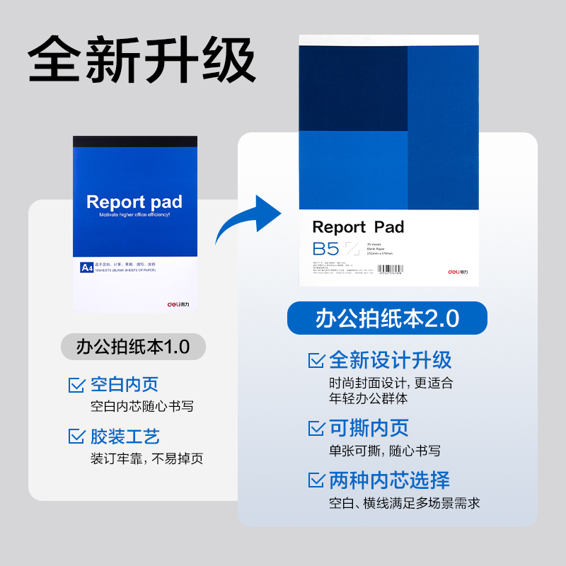 纵横7710办公拍纸本-B5 70张(空白)(本)