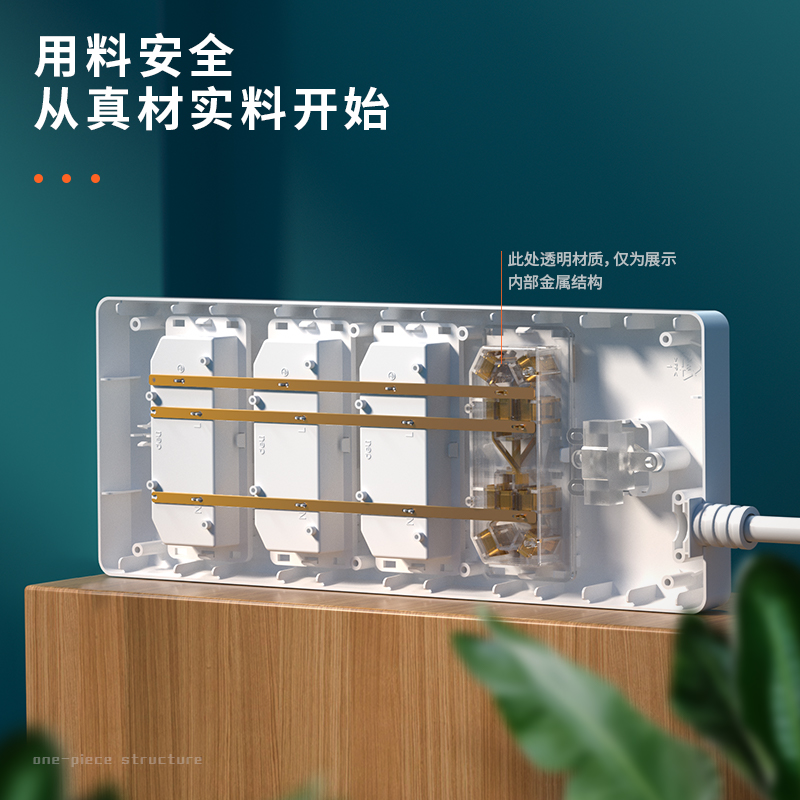 纵横18170(07)皓白系列插座_8组_7米_PE袋(白)(个)