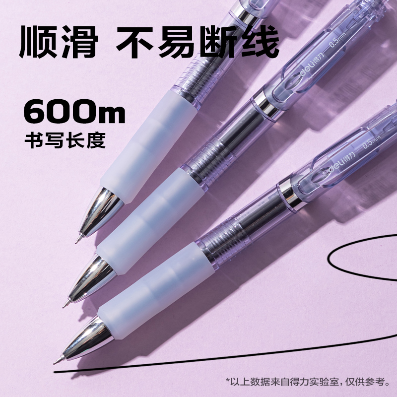 纵横SA276速干按动常规中性笔0.5mmST头(黑)(支)(紫色款)