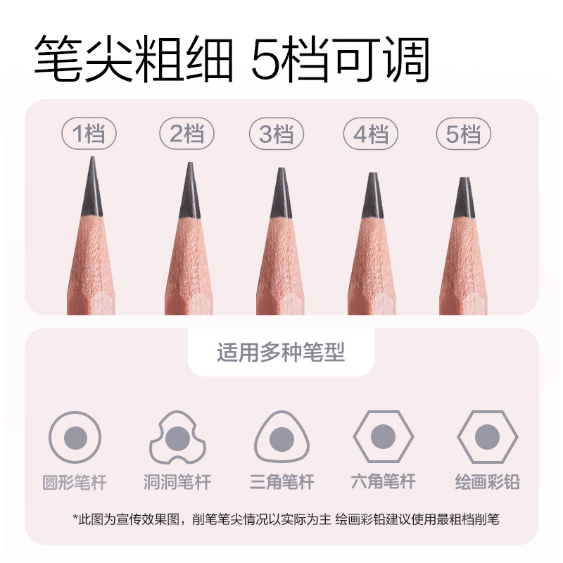 纵横VA305电动削笔机(粉色)(台)
