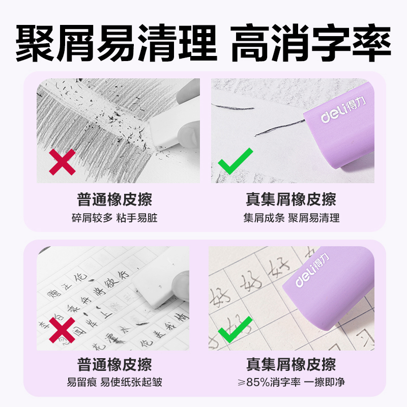 纵横VP460真集屑水滴橡皮擦(紫)(盒)
