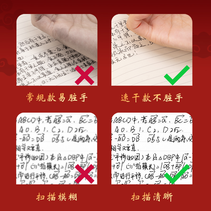 纵横SA510速干考试中性笔0.5mmST头(黑)(5支/盒)