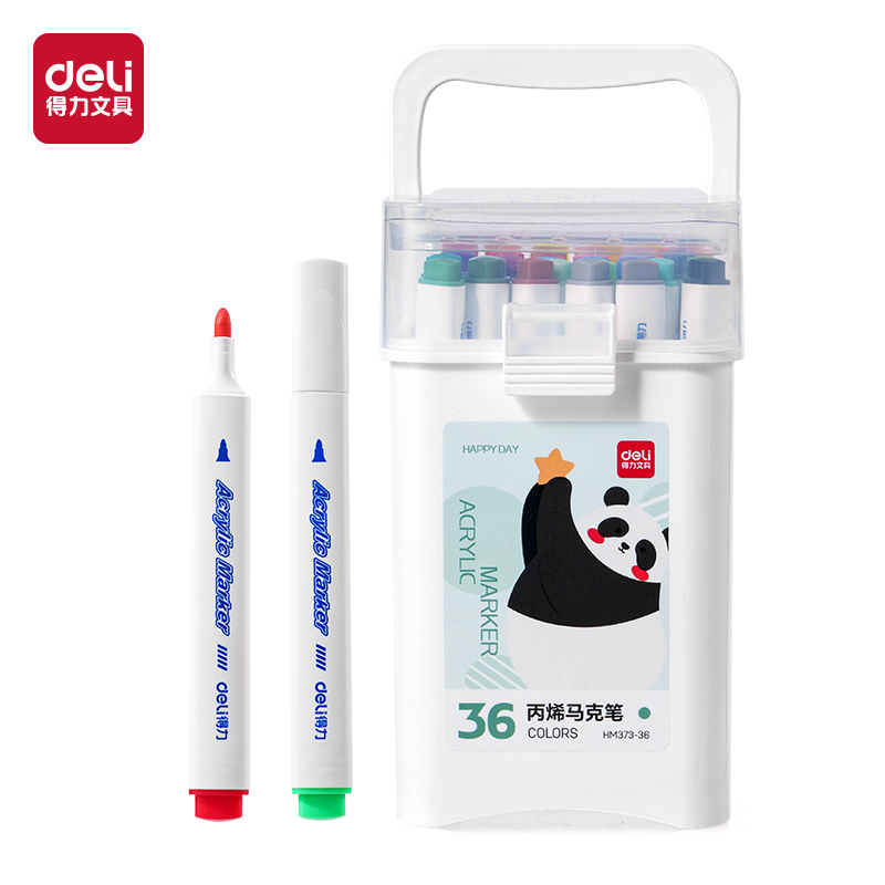 纵横HM373-36_pp筒装三角杆丙烯马克笔(混)(36色/筒)