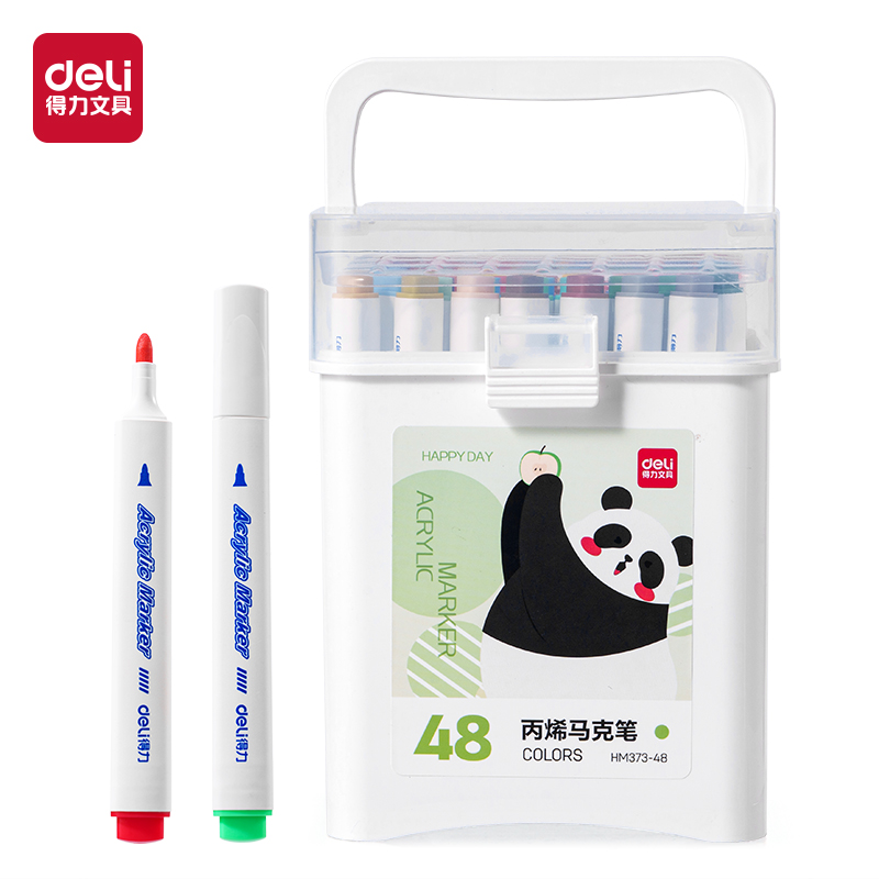 纵横HM373-48_pp筒装三角杆丙烯马克笔(混)(48色/筒)