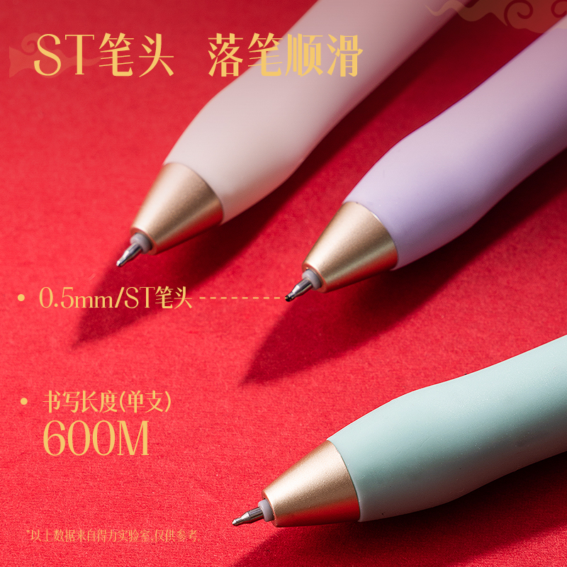 纵横SA354按动学生考试中性笔0.5mm ST笔头(黑)(4支/盒)