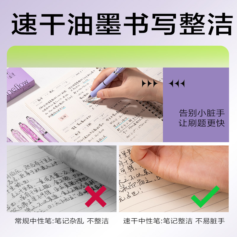 纵横SA349按动个人型中性笔0.5mm速干ST头(黑)(支)