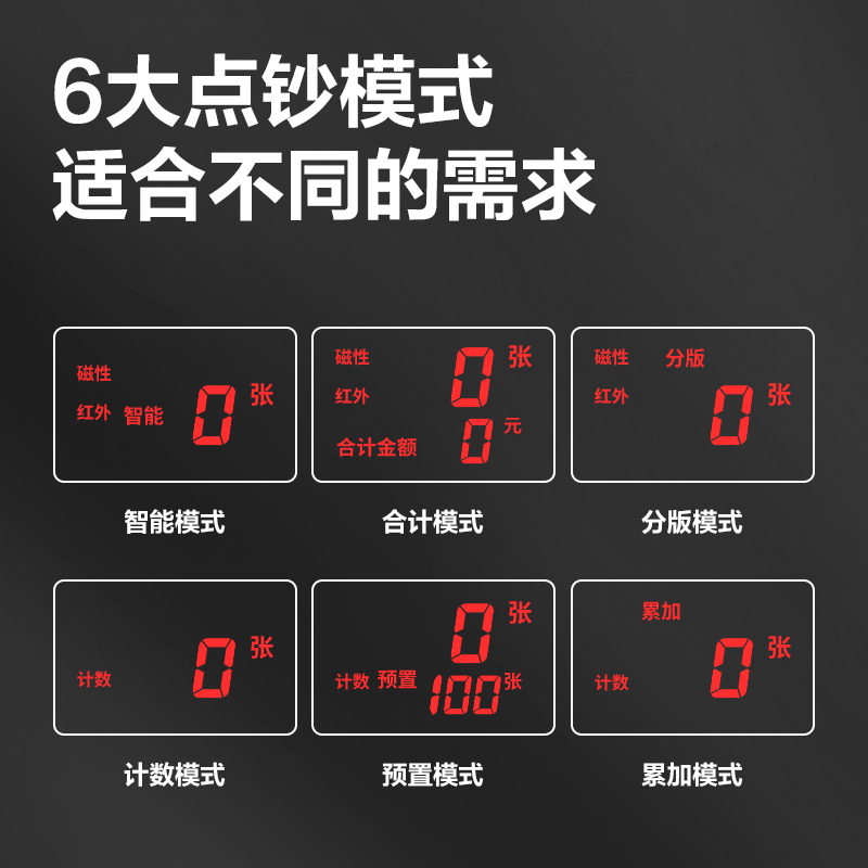 纵横3923点钞机(银)(台)
