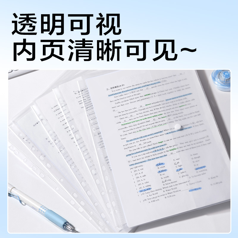 纵横PP310活页文件袋(透明)(5个/包）