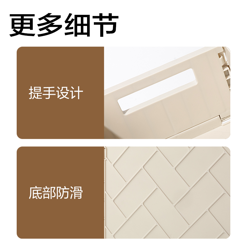 纵横XDM103折叠收纳盒(大号)(灰色)(个)