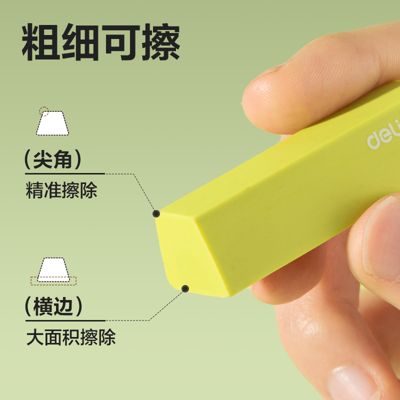 纵横VP513五块装巧克力皮擦(抹茶色)(盒)