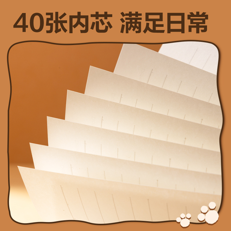 纵横BL209卡皮巴拉缝线本B5-40张(混)(4本/包)