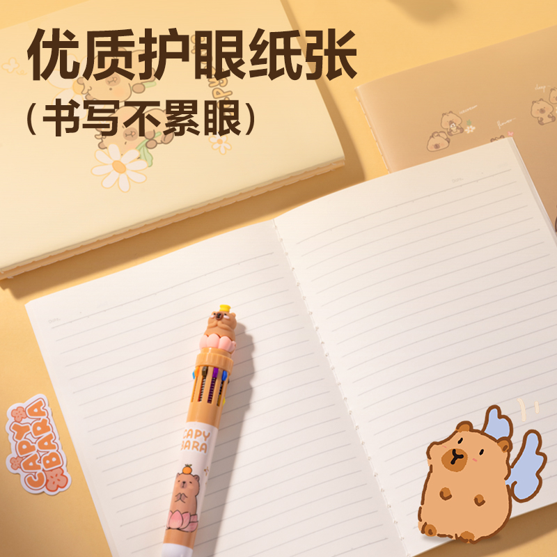 纵横BL208卡皮巴拉缝线本 A5-40张(混)(4本/包)