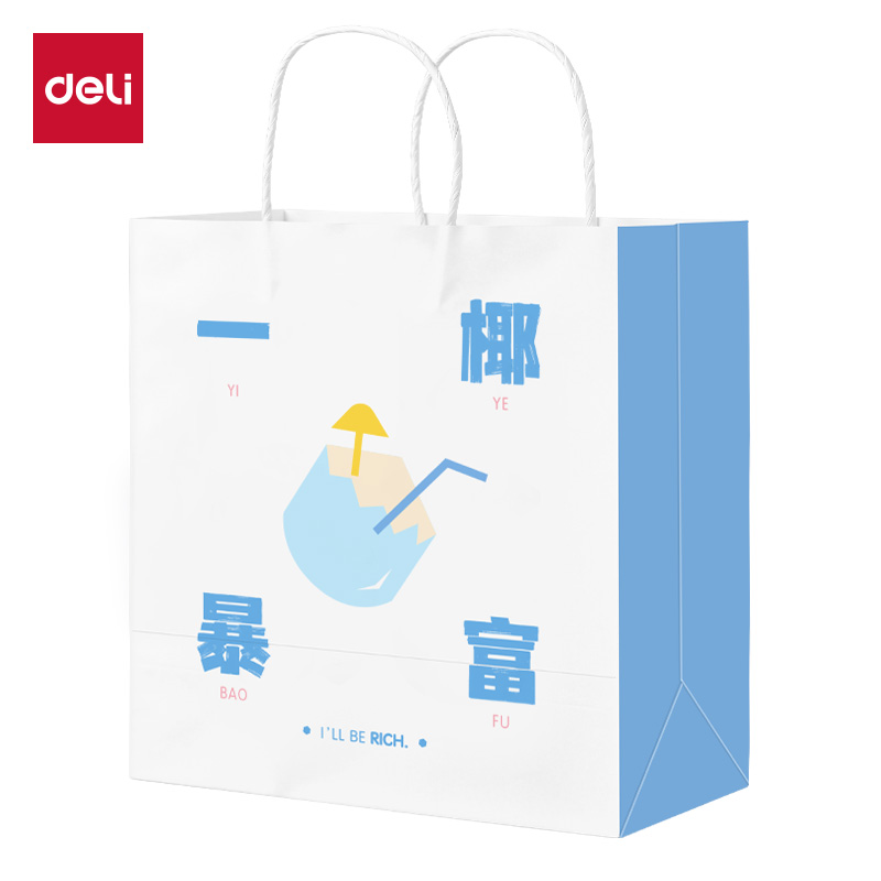 纵横得心LQ718牛皮纸袋23*15*25cm(一椰暴富)(10只/包)