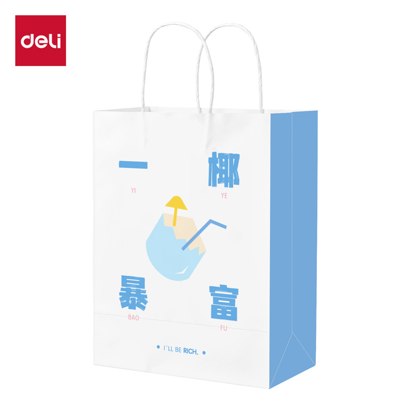 纵横得心LQ717牛皮纸袋21*11*27cm(一椰暴富)(10只/包)