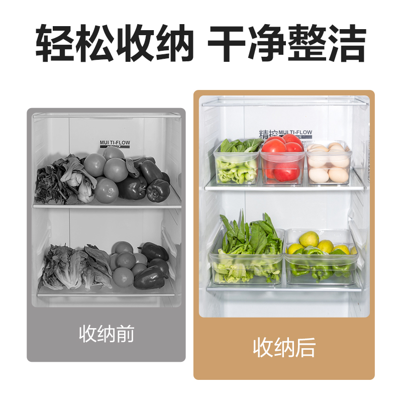 纵横XDM129冰箱储物盒（大号）(透明)(盒)