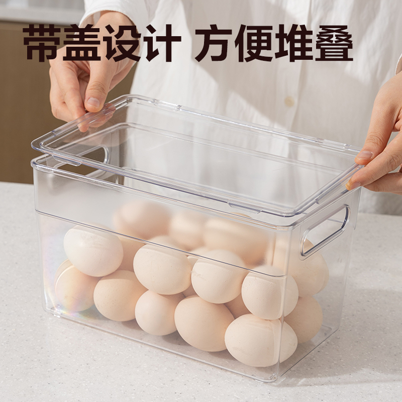 纵横XDM131带盖冰箱储物盒（大号）(透明)(盒)