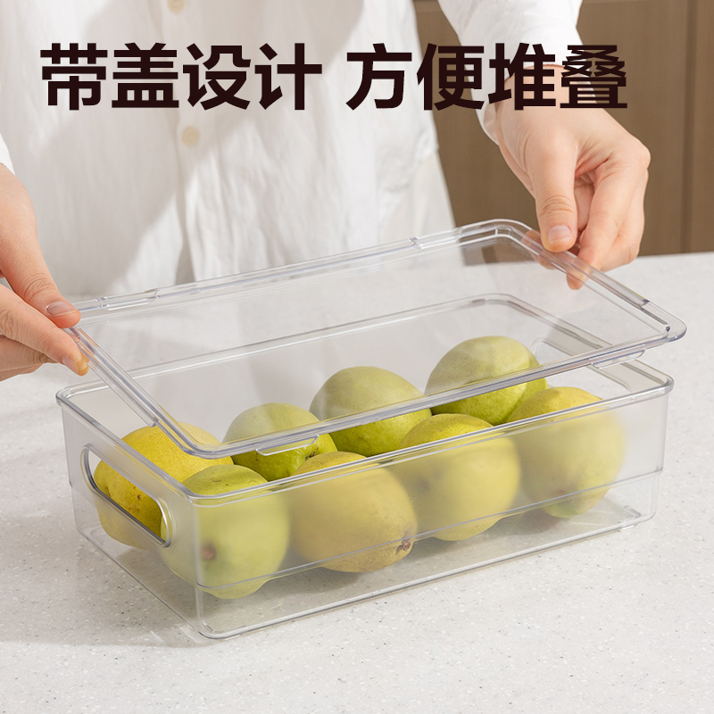 纵横XDM130带盖冰箱储物盒（小号）(透明)(盒)