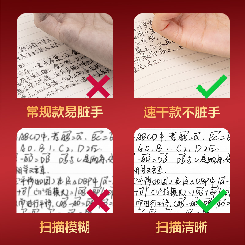 纵横SA231速干考试中性笔0.5mm尖锥头(黑)(6支/盒)