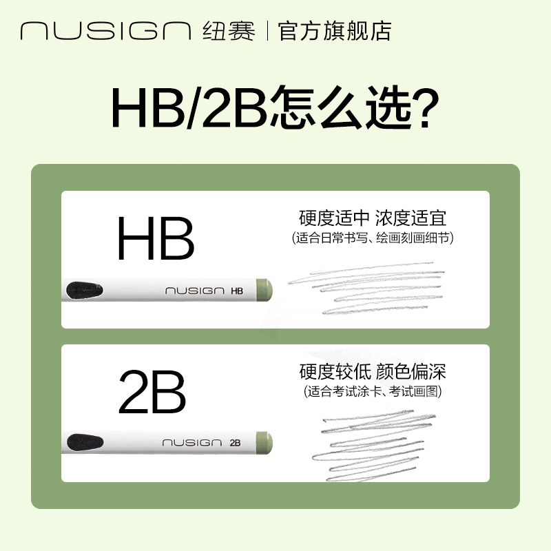纽赛NS781-2B黑木洞洞纽赛铅笔2B(混)(10支/盒)
