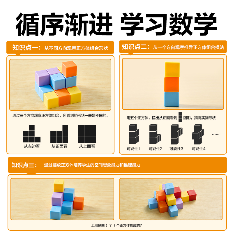 纵横YX617学具正方体-2cm20个(混)(袋)