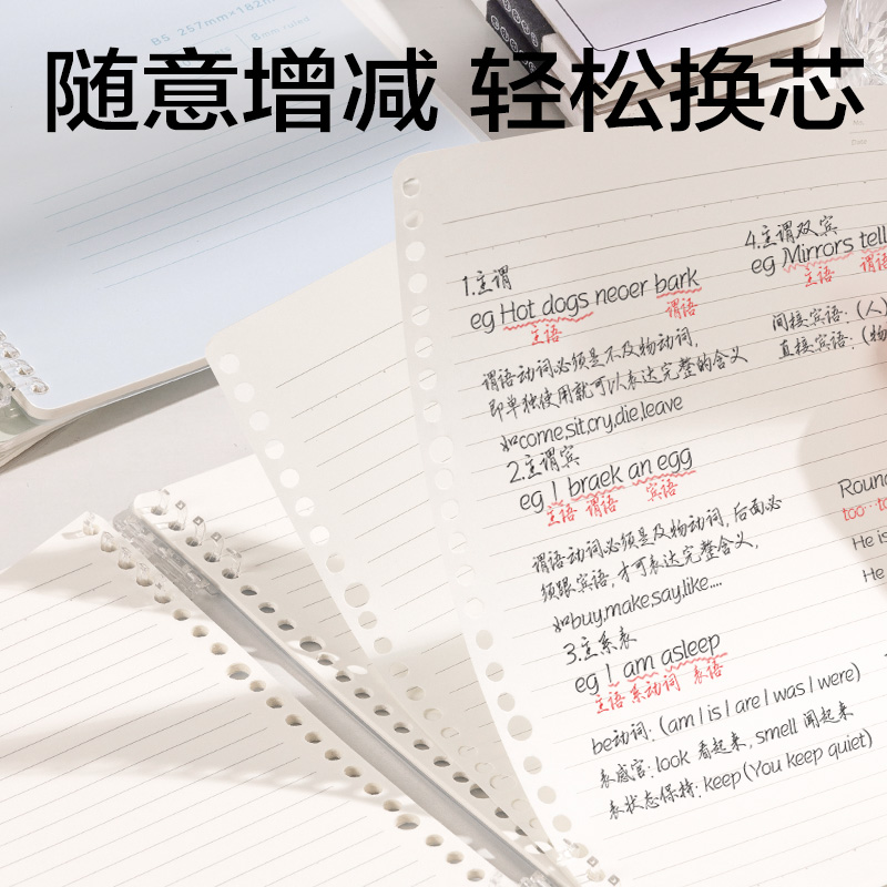 纵横BDHB5-02可开合活页本-B5 50张(错题)(本)