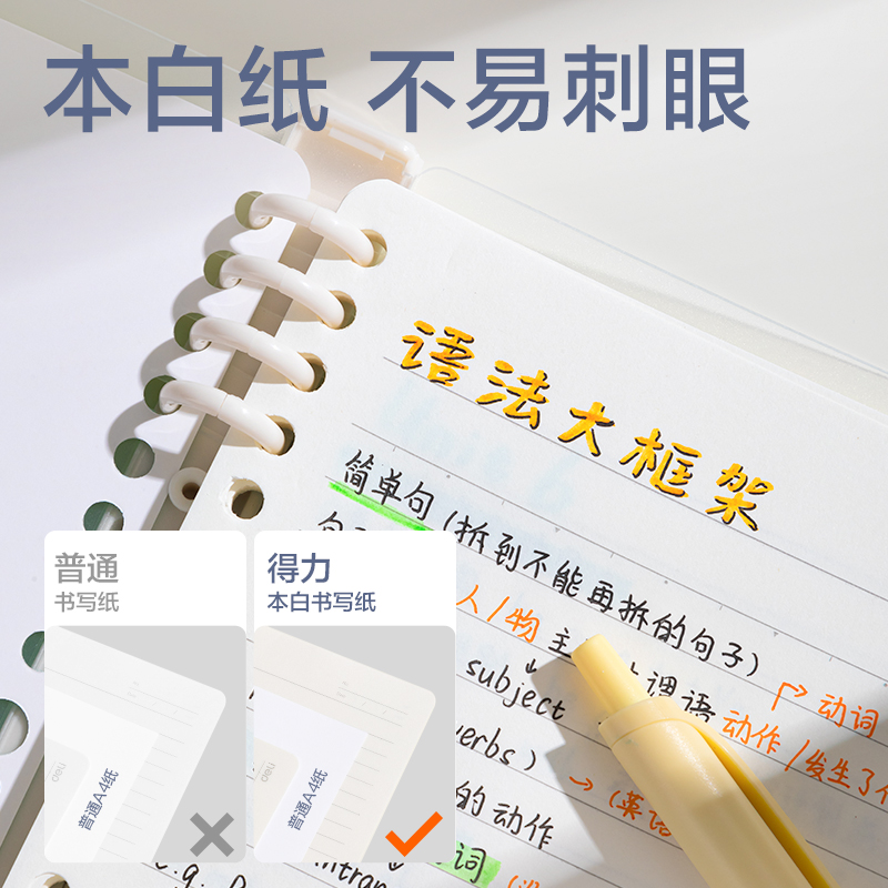 纵横BDHB5-04觅光自由翻活页本-B5 40张(蓝)(本)
