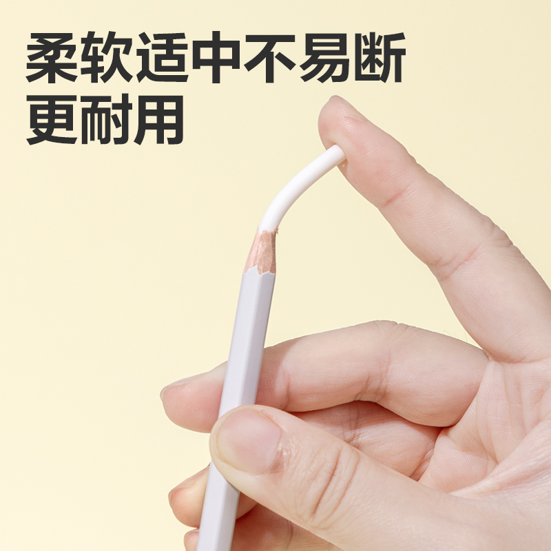 纵横VP520六支彩盒装细杆铅笔橡皮擦(混)(盒)